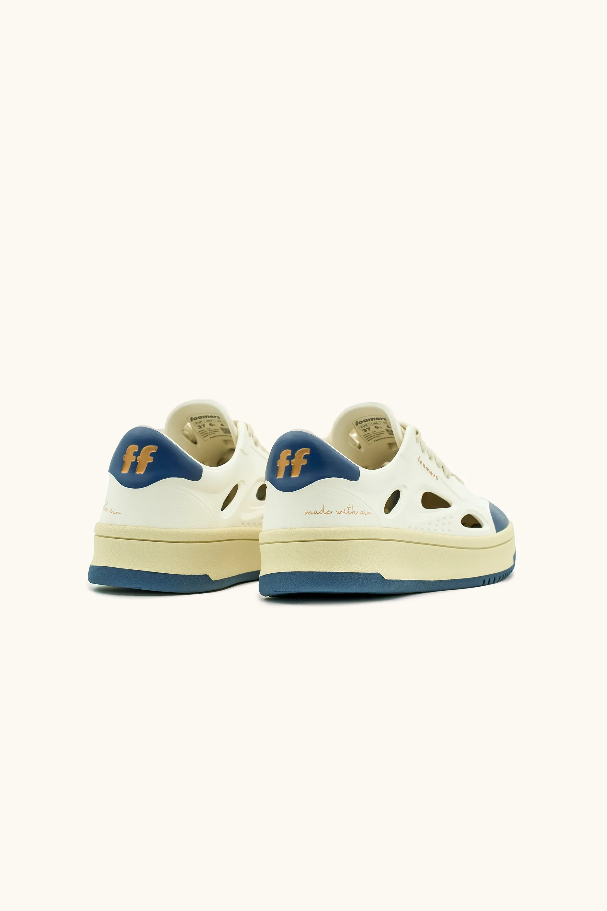 ⚤ Sneakers Foamers ICON OFF WHITE/BEIGE/NAVY - F3007