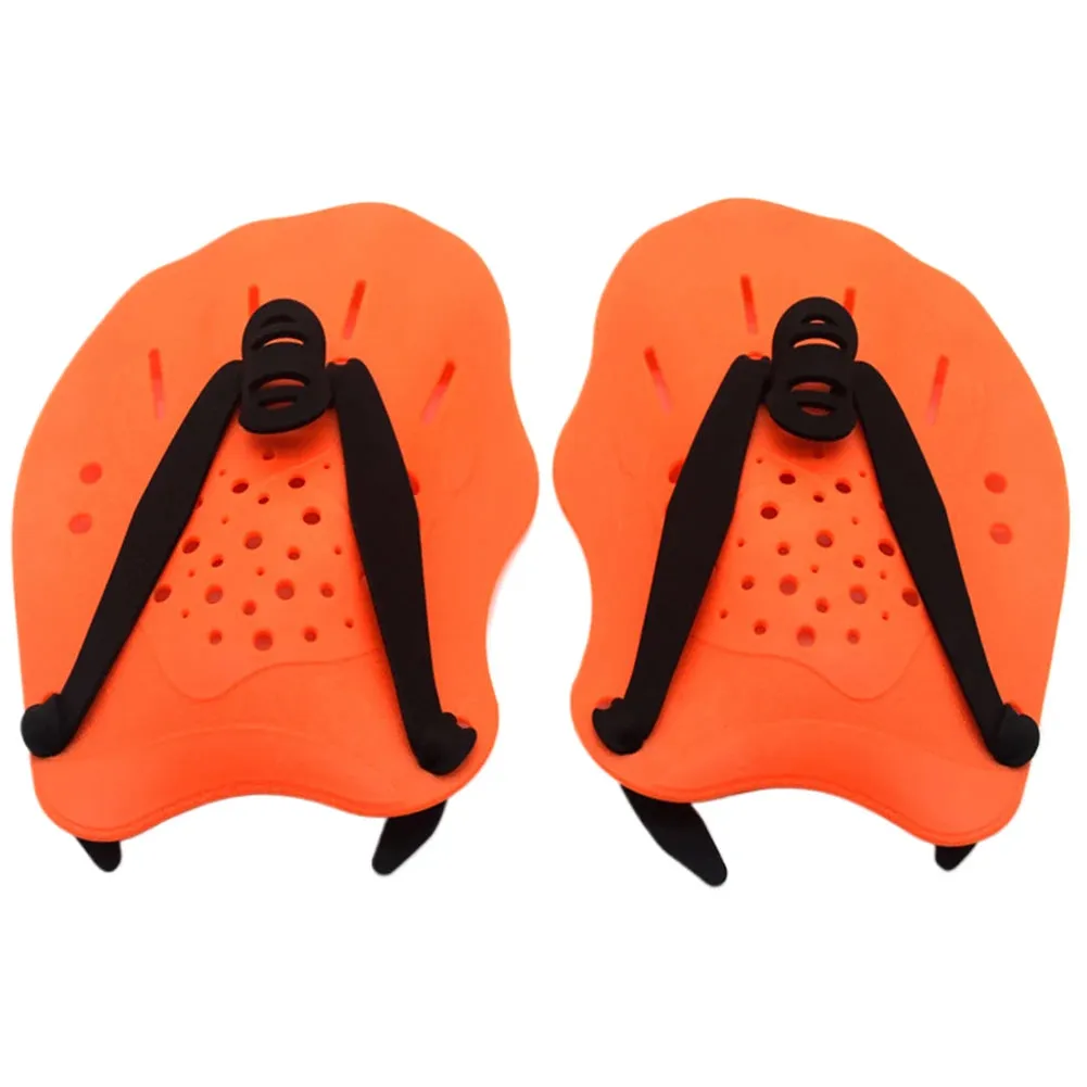 1 Pair Swimming Training Hand Paddles with Adjustable Straps Swim Hand Paddles Hand Fin Webbed Diving Gloves for Men Women Kids