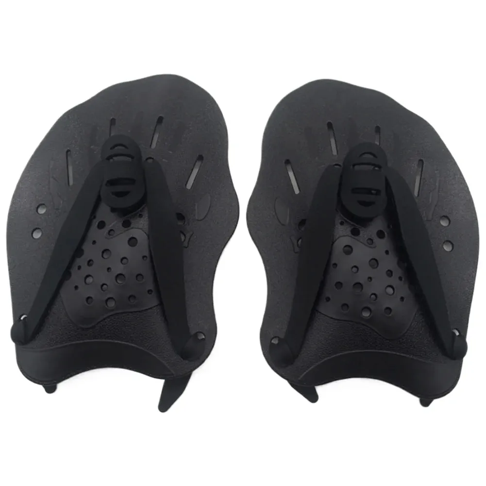 1 Pair Swimming Training Hand Paddles with Adjustable Straps Swim Hand Paddles Hand Fin Webbed Diving Gloves for Men Women Kids