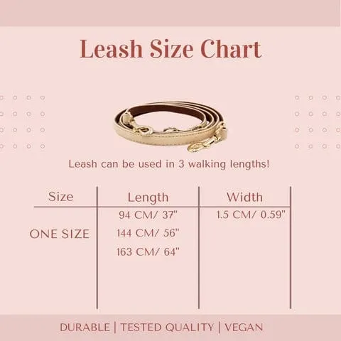 2 In 1 Piñatex® Vegan Leather Dog Collar & Leash Set | Beige