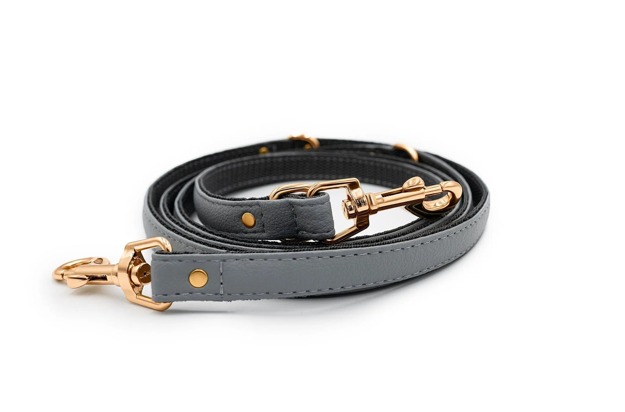 2 In 1 Piñatex® Vegan Leather Dog Collar & Leash Set | Grey