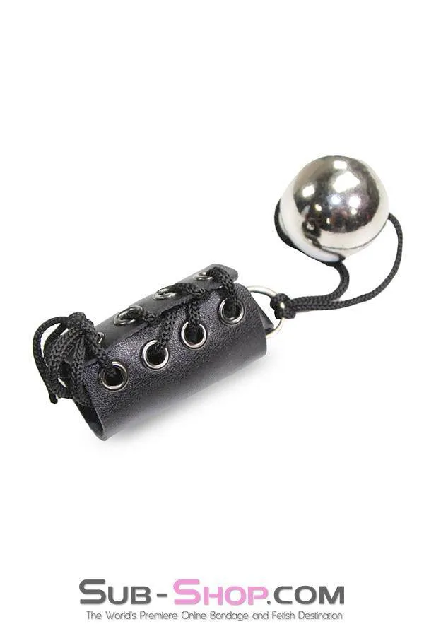 2450M      Ball Training Lacing Penis or Ball Corset with 5.6 oz. Steel Weight