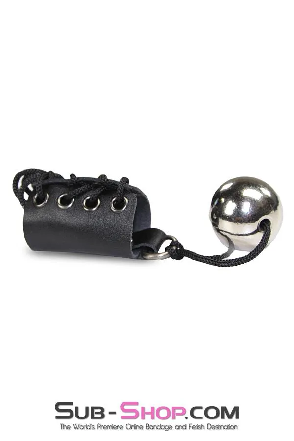 2450M      Ball Training Lacing Penis or Ball Corset with 5.6 oz. Steel Weight