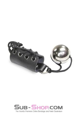 2450M      Ball Training Lacing Penis or Ball Corset with 5.6 oz. Steel Weight