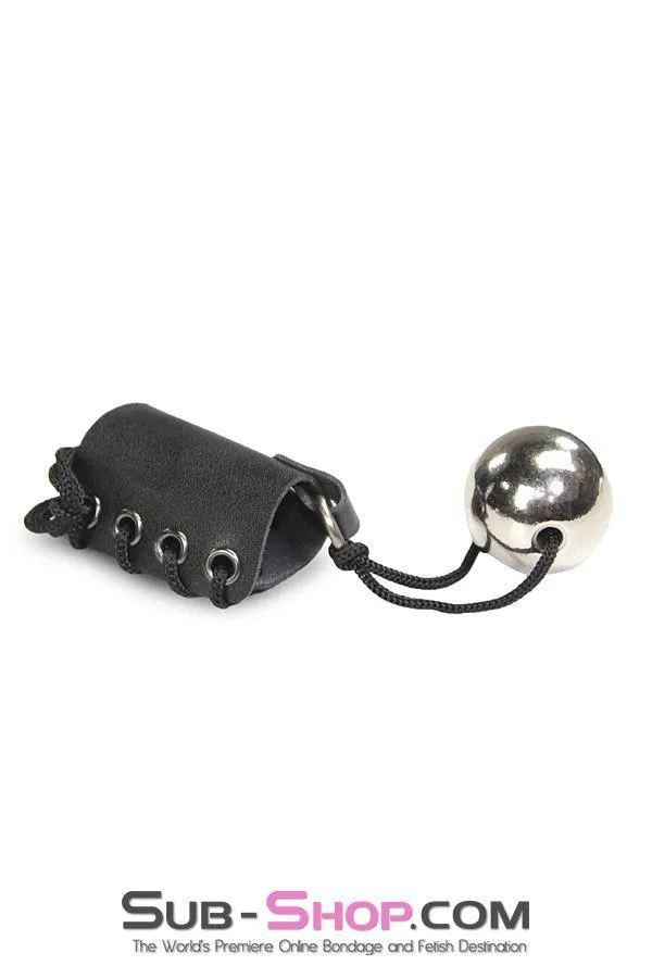 2450M      Ball Training Lacing Penis or Ball Corset with 5.6 oz. Steel Weight