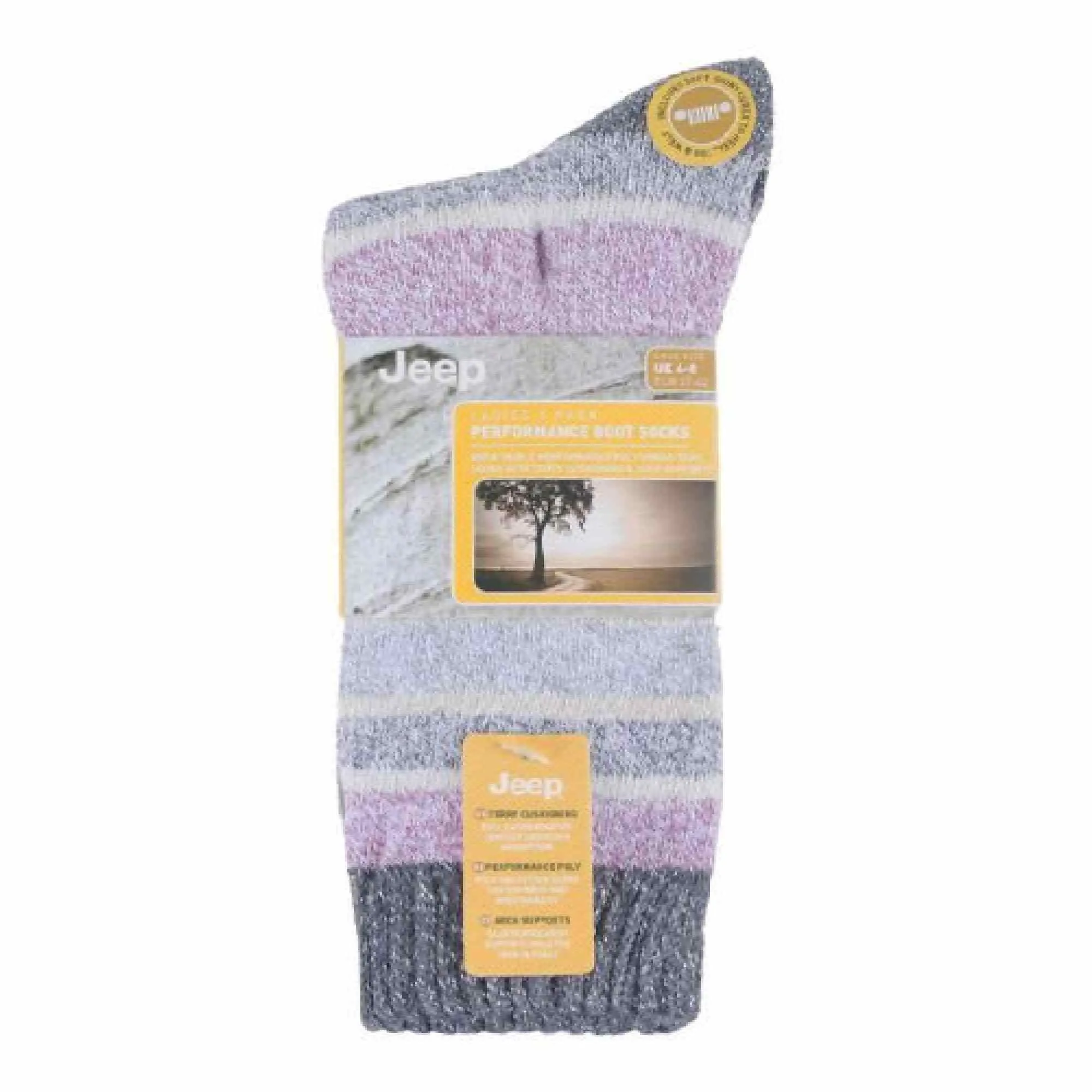 3 Pack Ladies Performance Heavy Duty Cushioned Hiking Boot Socks