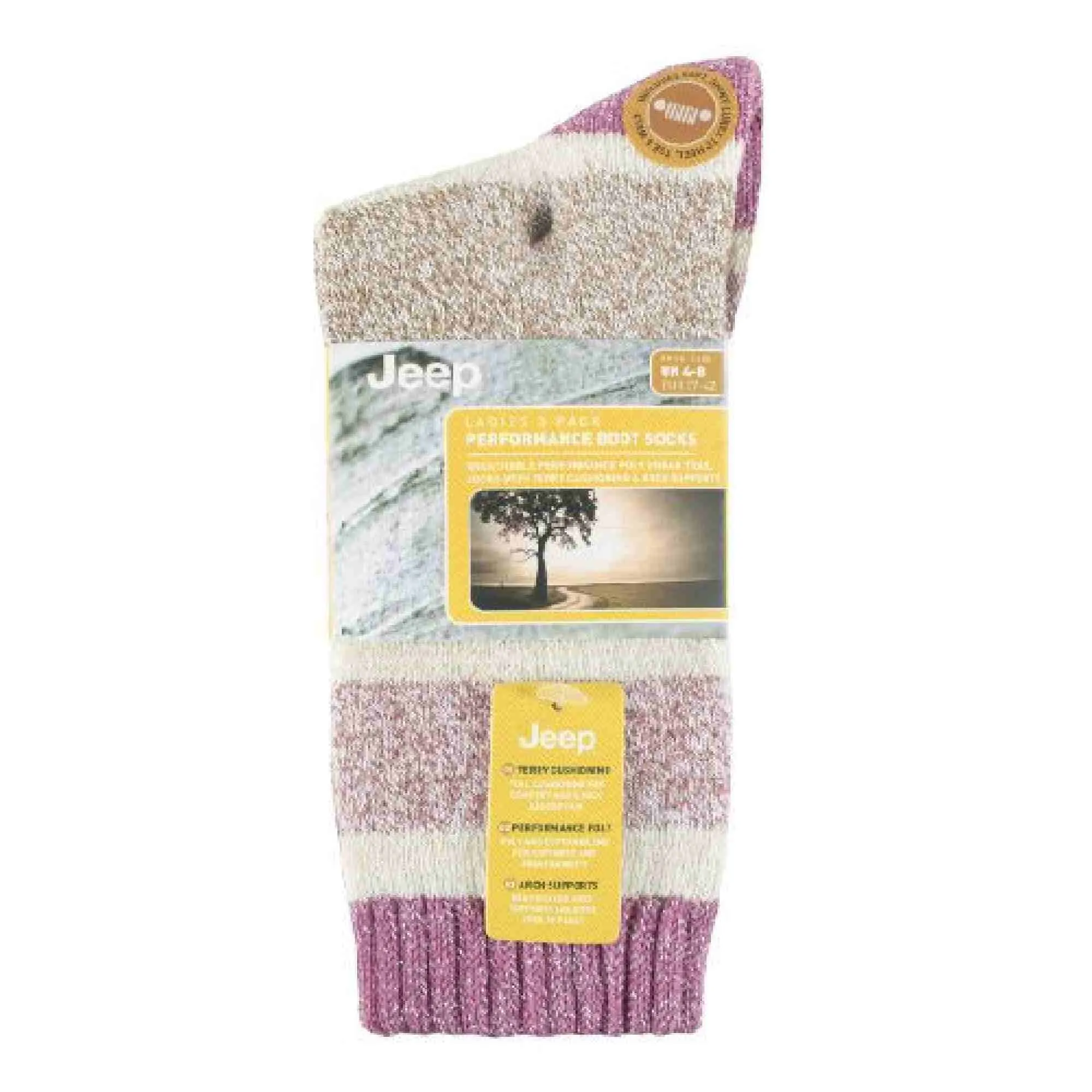 3 Pack Ladies Performance Heavy Duty Cushioned Hiking Boot Socks