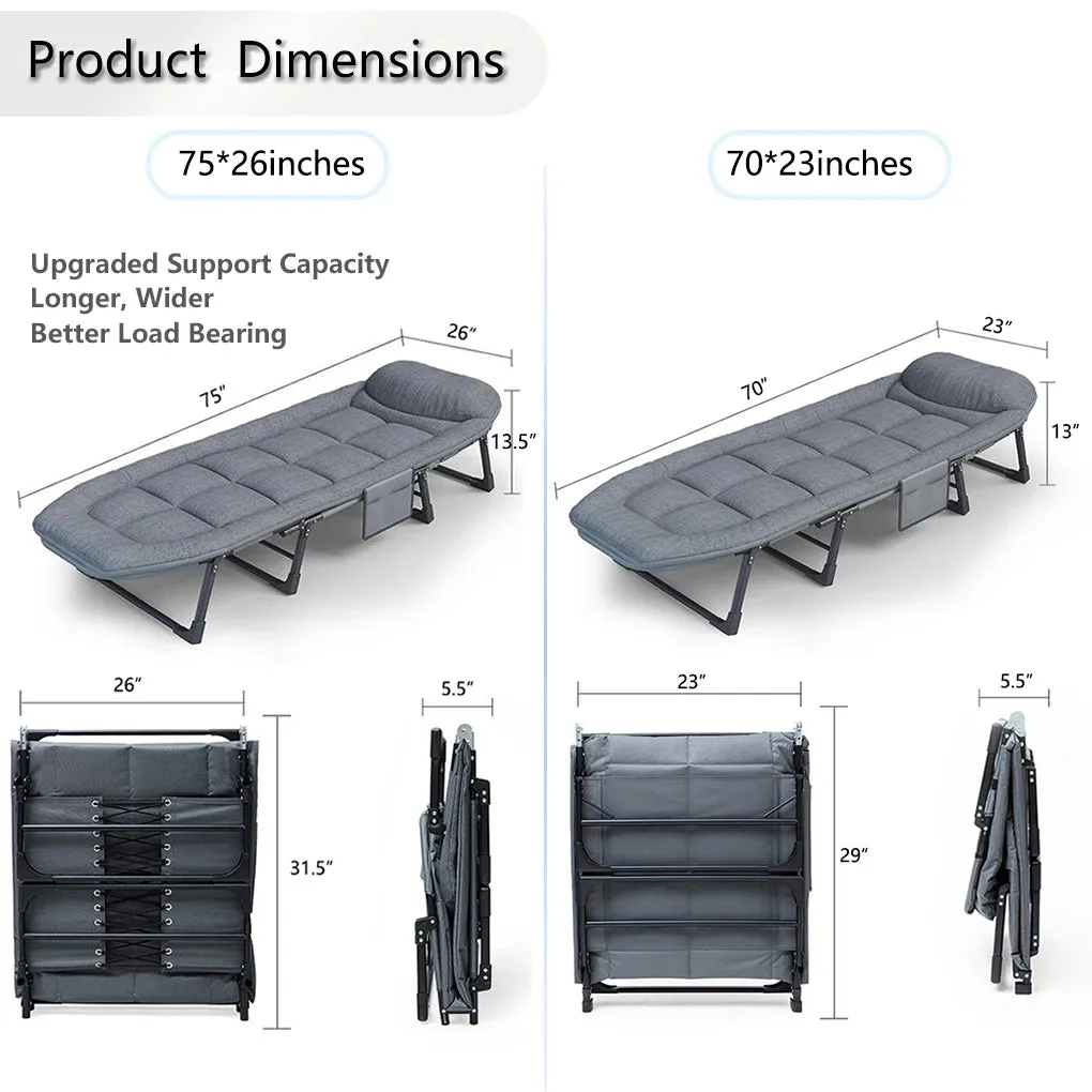 6 Position Sleeping Cots for Adults