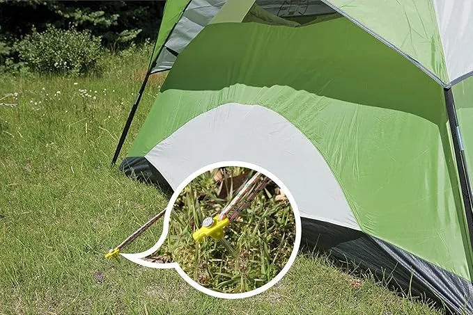 ABCCANOPY Tent Stakes 16" Camping Tent Stakes, 10pc-Pack (Yellow)