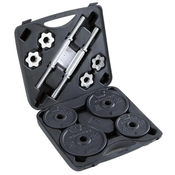 Adjustable Strength Training Dumbbell Set with Carrying Case, 44 lbs