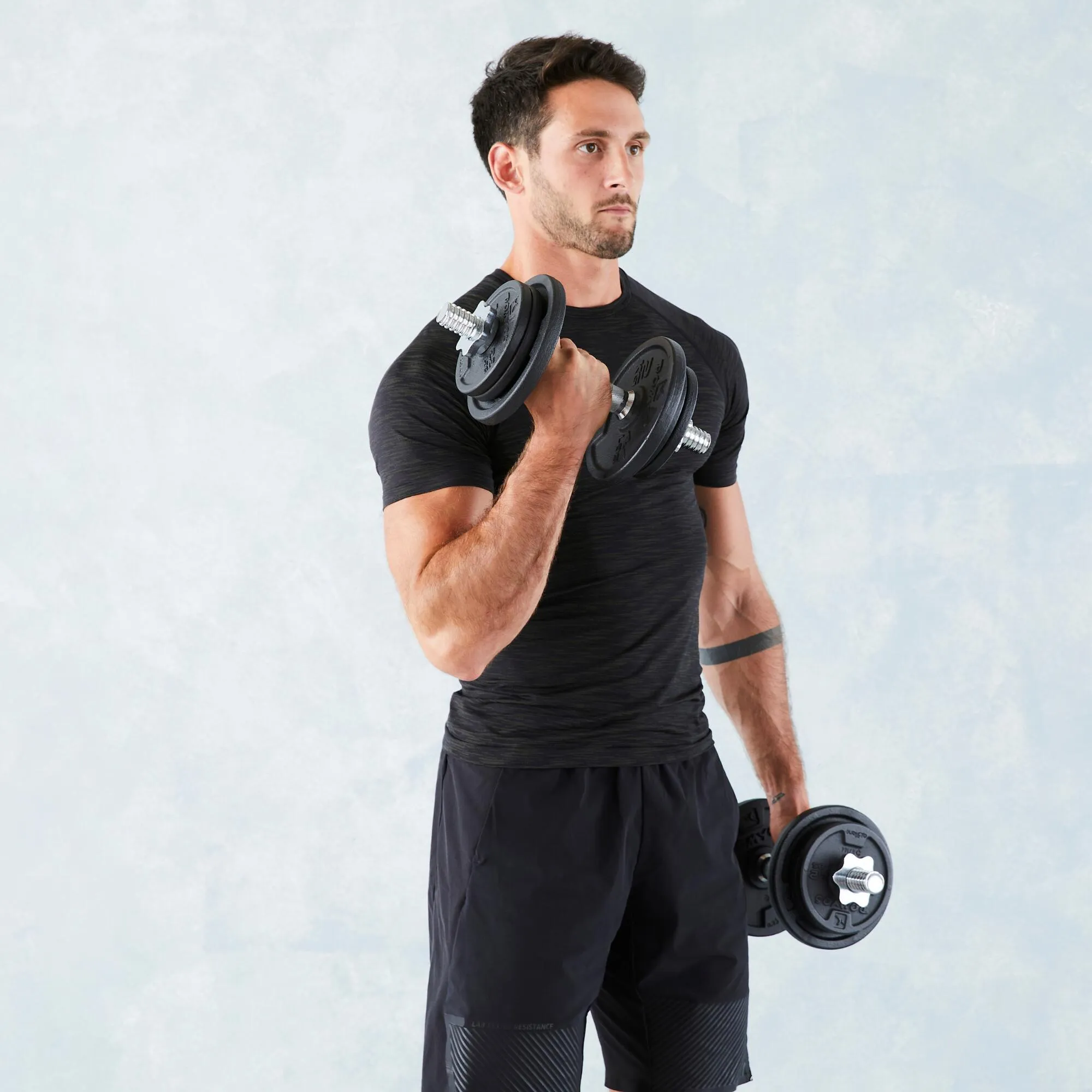 Adjustable Strength Training Dumbbell Set with Carrying Case, 44 lbs