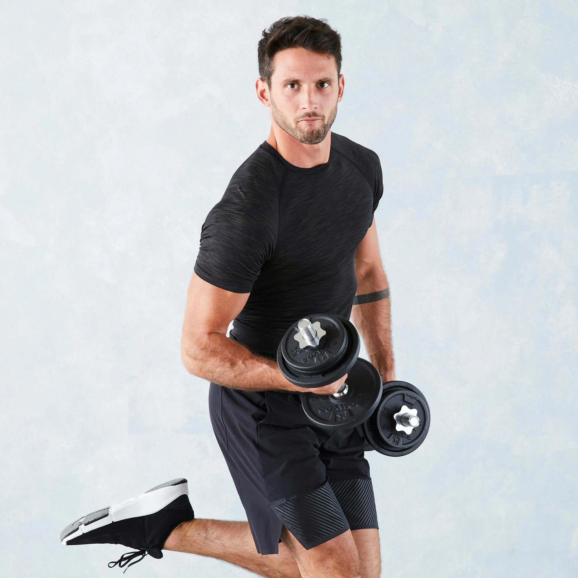 Adjustable Strength Training Dumbbell Set with Carrying Case, 44 lbs