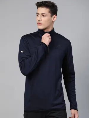 Alcis Men Navy Blue Solid Training Sweatshirt