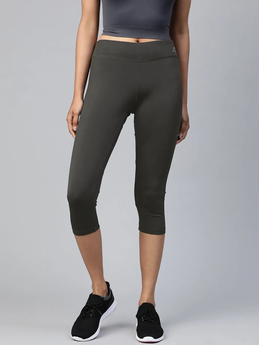 Alcis Women Black Solid Training Tights