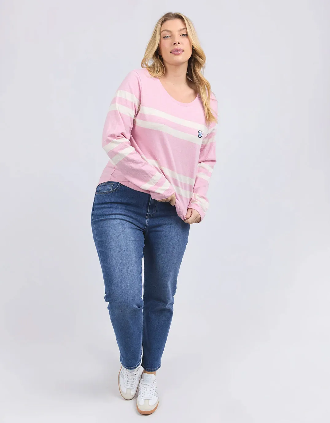 Allegra Long Sleeve Tee - Soft Pink