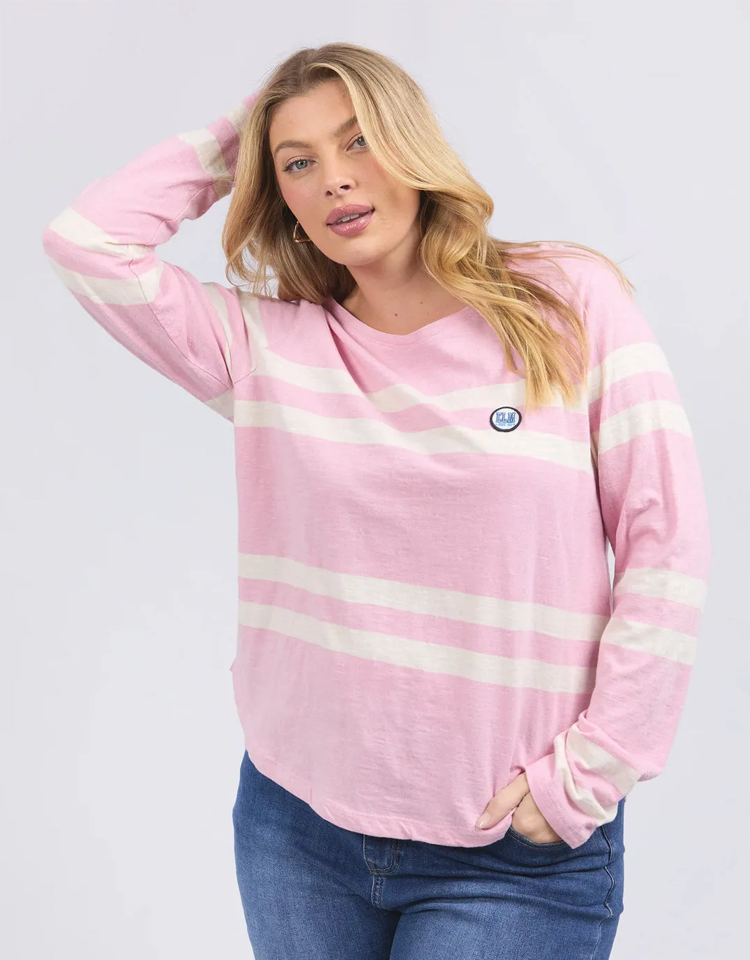 Allegra Long Sleeve Tee - Soft Pink