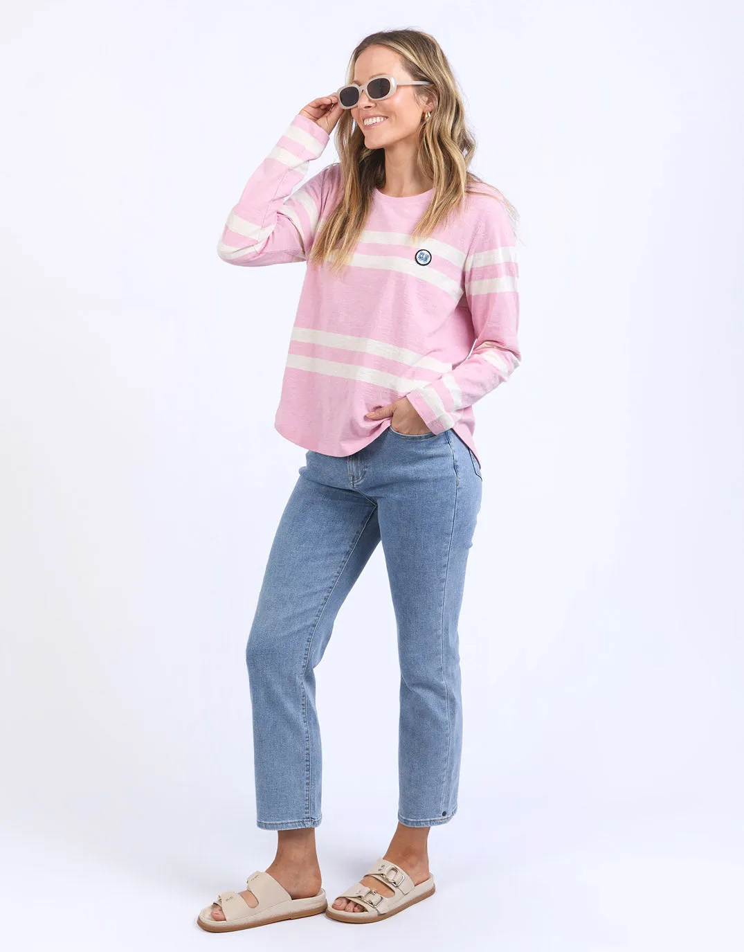 Allegra Long Sleeve Tee - Soft Pink