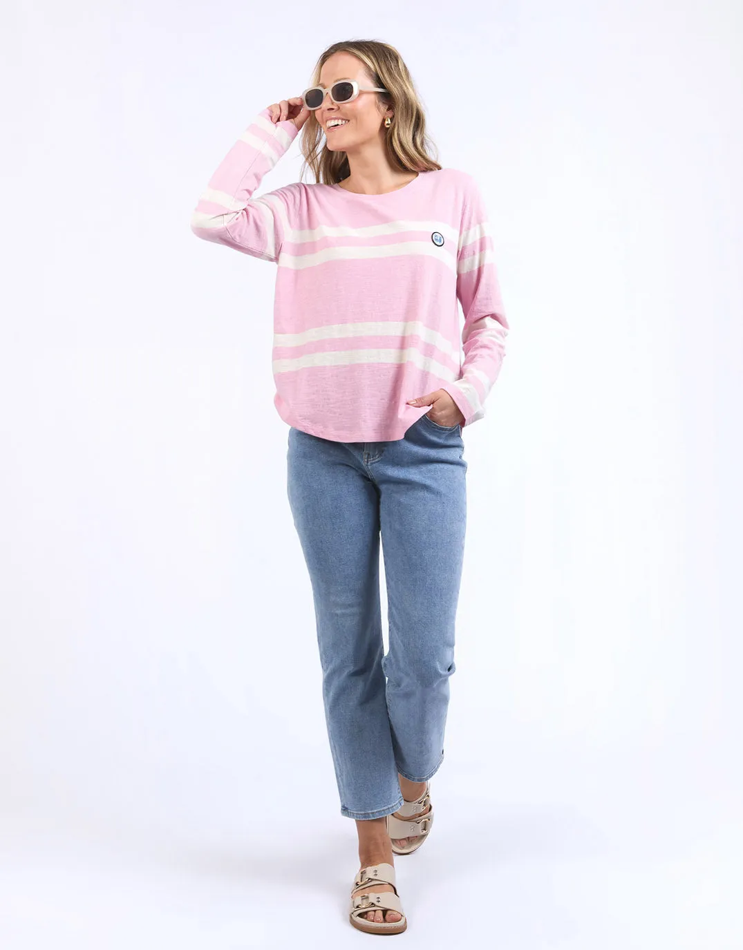 Allegra Long Sleeve Tee - Soft Pink