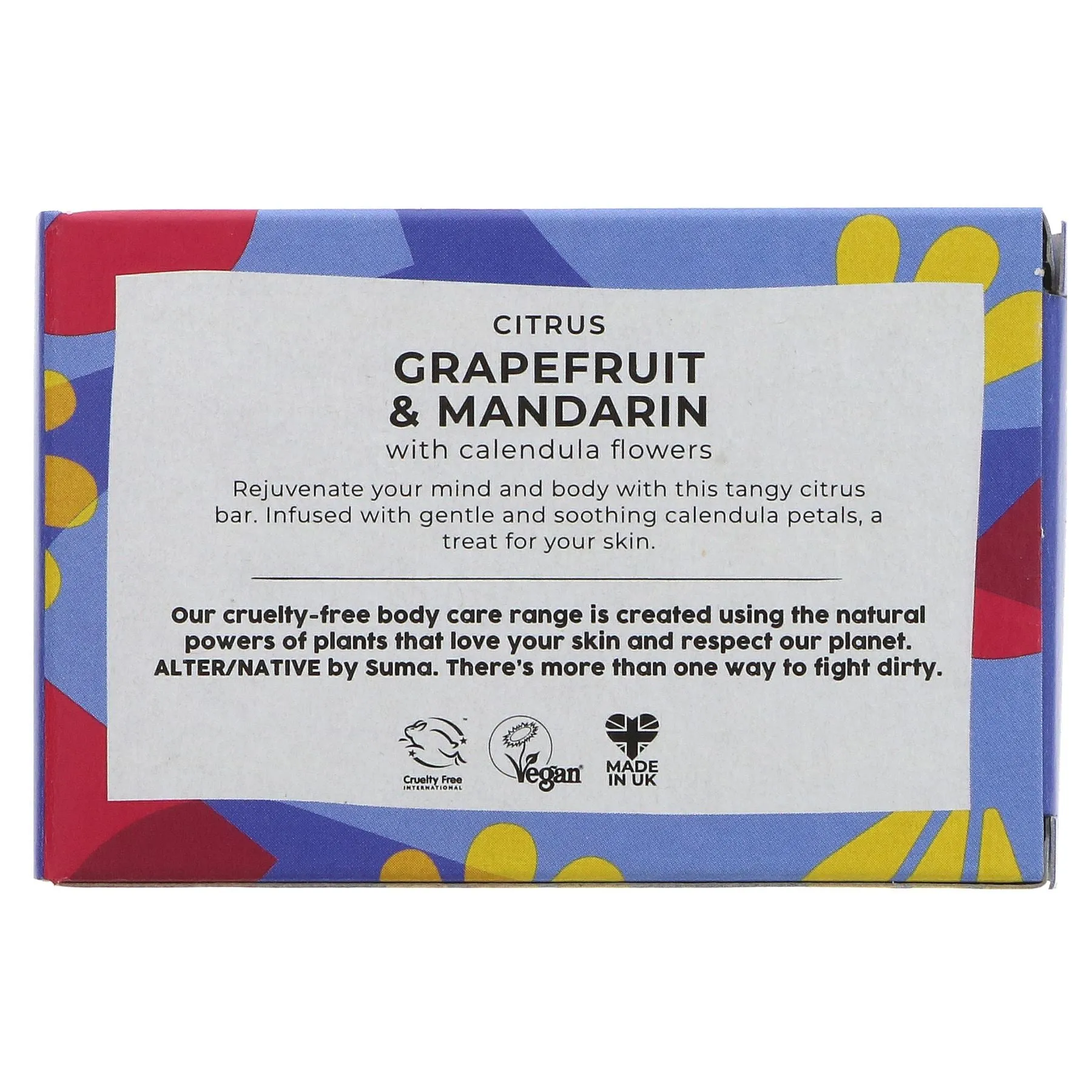 Alter/Native | Boxed Soap Grapefruit & Mandarin - Citrus - with calendula flower | 95g
