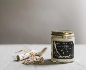 Aquarius Zodiac Candle
