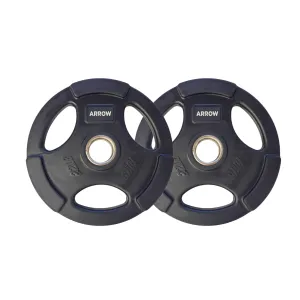 ARROW® 10kg Olympic Rubber Coated Weight Plate - PAIR