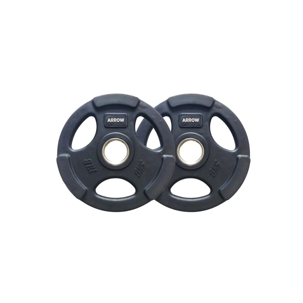 ARROW® 5kg Olympic Rubber Coated Weight Plate - PAIR