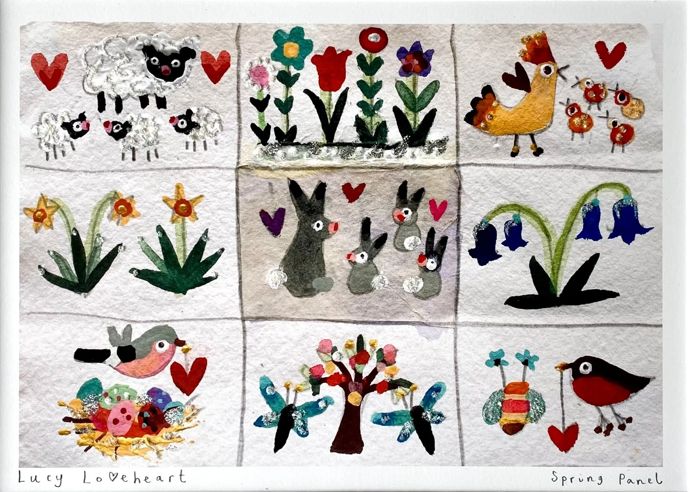 Art Prints in a Tube | Spring Panel | Lucy Loveheart
