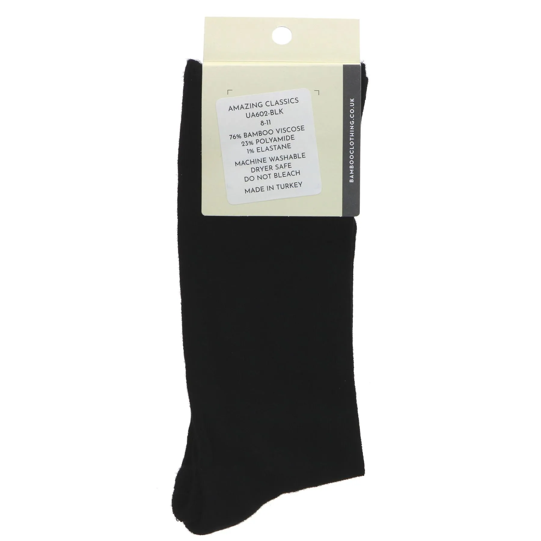 Bamboo Clothing | Black Socks - size 8-11 - | 1 Pair