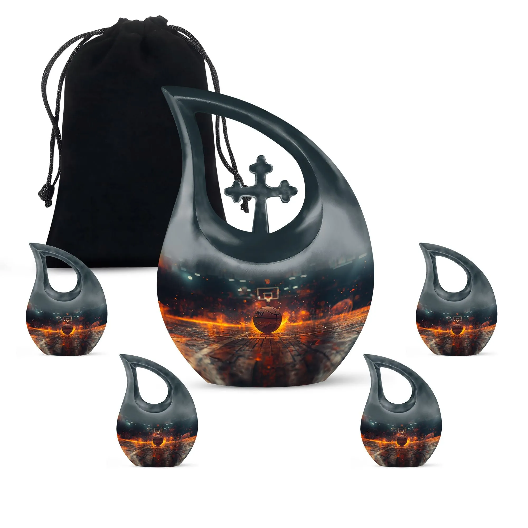 Basketball Cremation Small Urn For Ashes Memorial & Funeral Urn