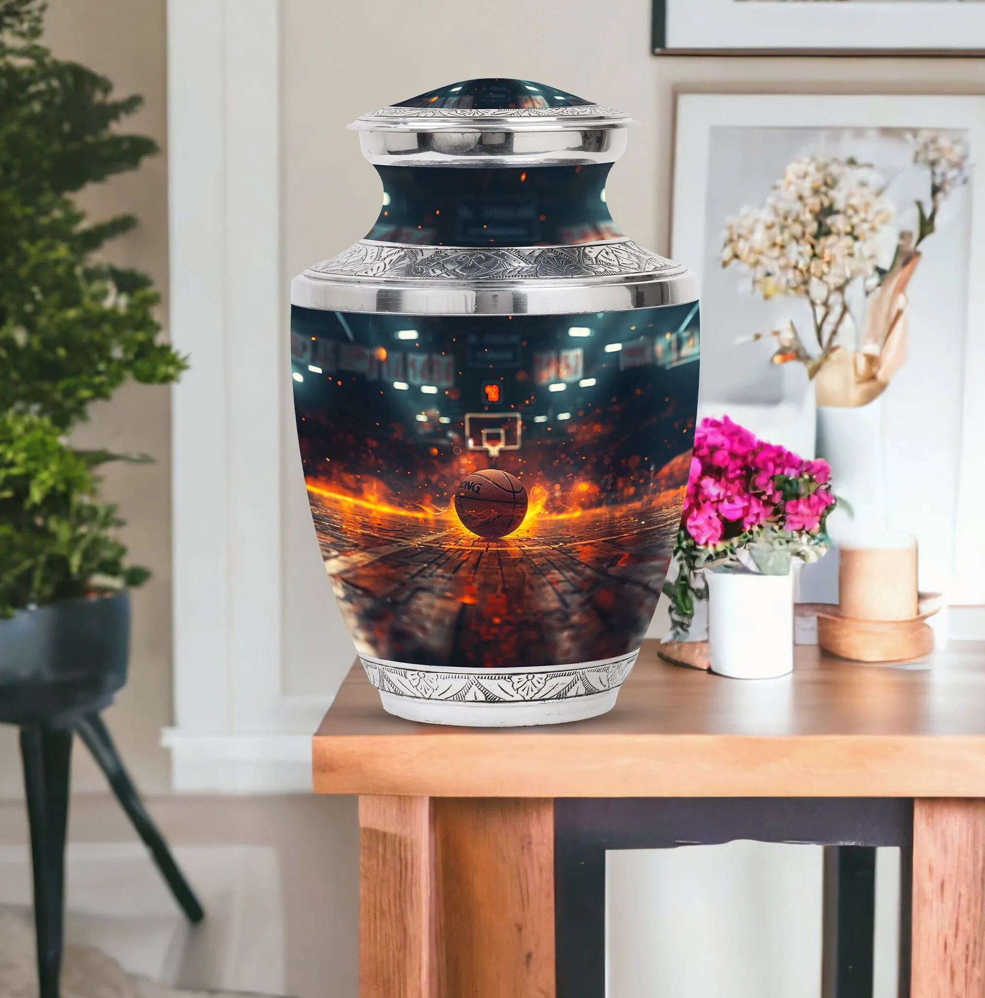 Basketball Cremation Small Urn For Ashes Memorial & Funeral Urn