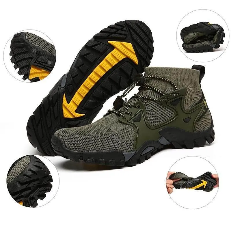 Breathable Hiking Sneakers - Slip-On Outdoor Footwear