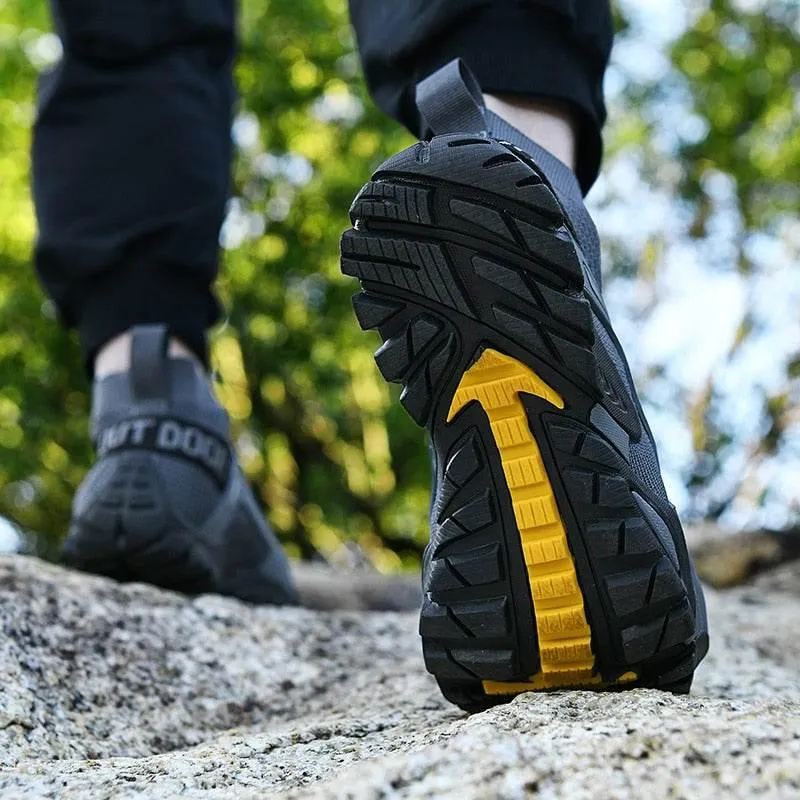 Breathable Hiking Sneakers - Slip-On Outdoor Footwear