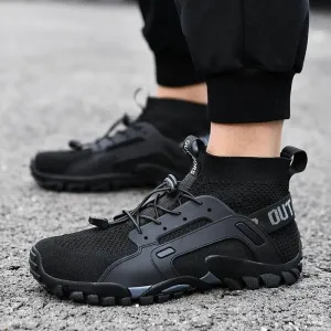 Breathable Hiking Sneakers - Slip-On Outdoor Footwear