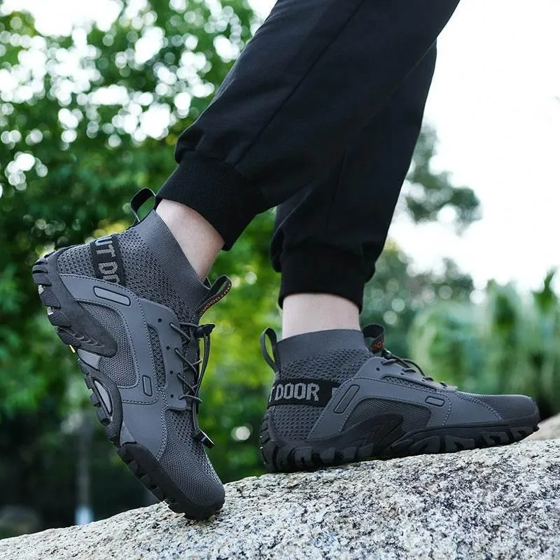 Breathable Hiking Sneakers - Slip-On Outdoor Footwear