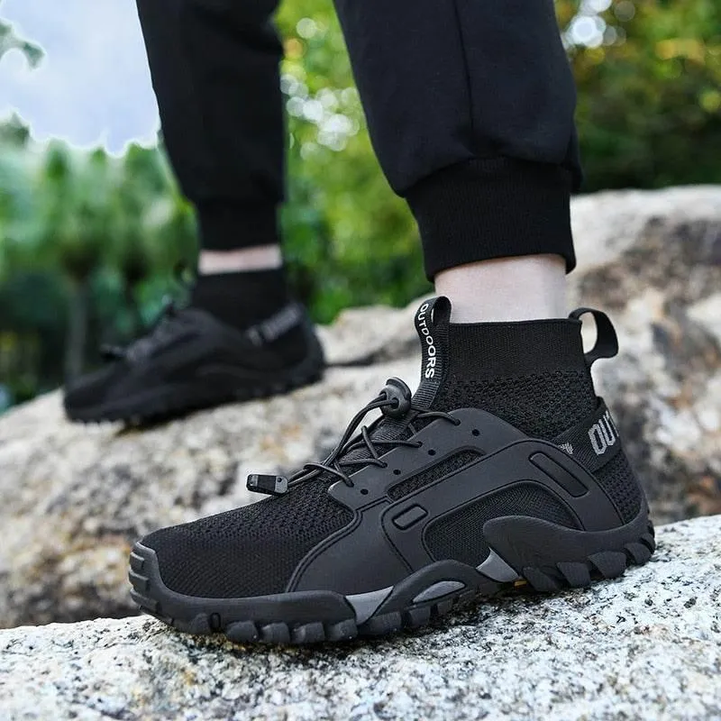 Breathable Hiking Sneakers - Slip-On Outdoor Footwear