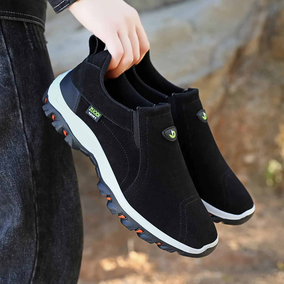 Comfy Non Slip Solid Color Slip On Sneakers for Men