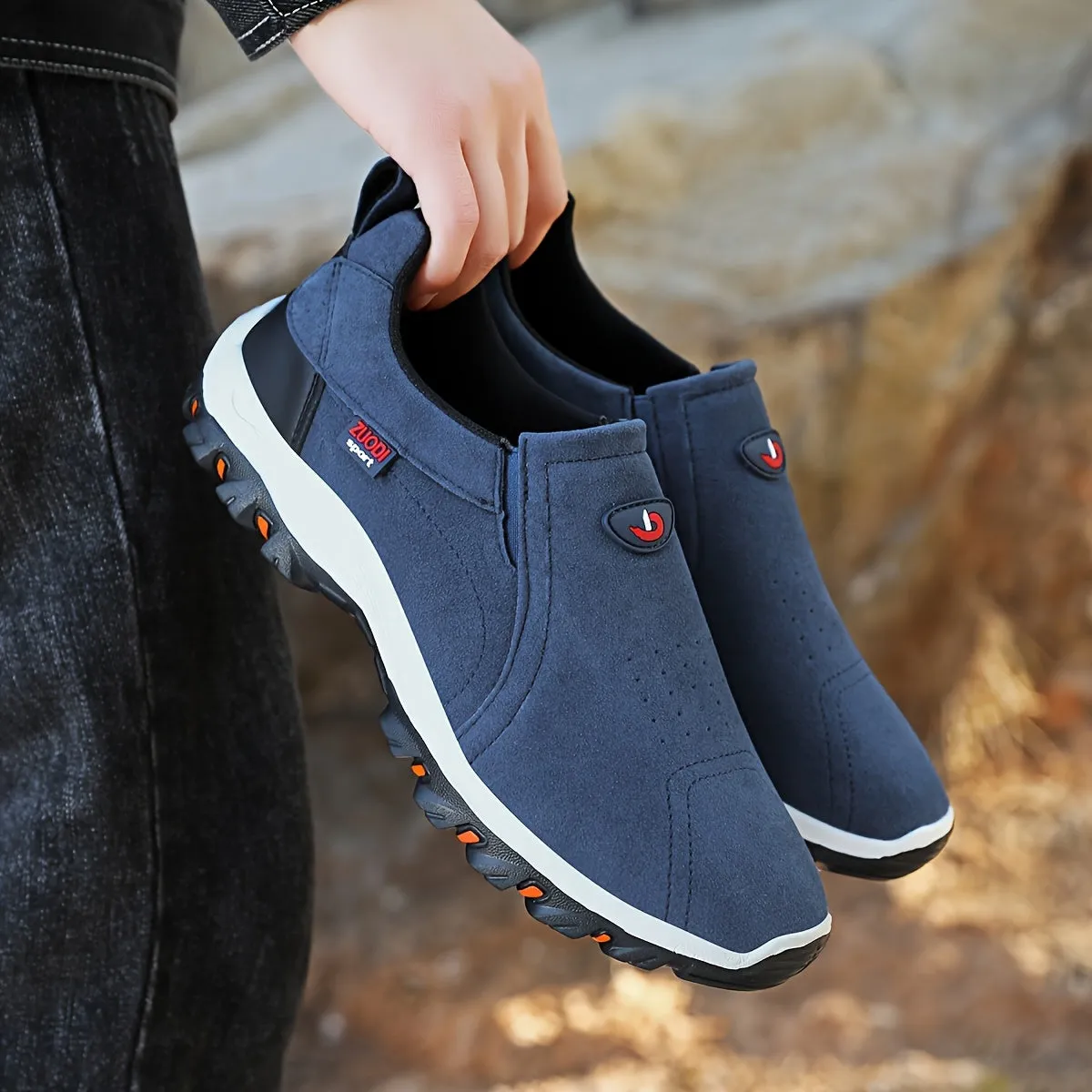 Comfy Non Slip Solid Color Slip On Sneakers for Men