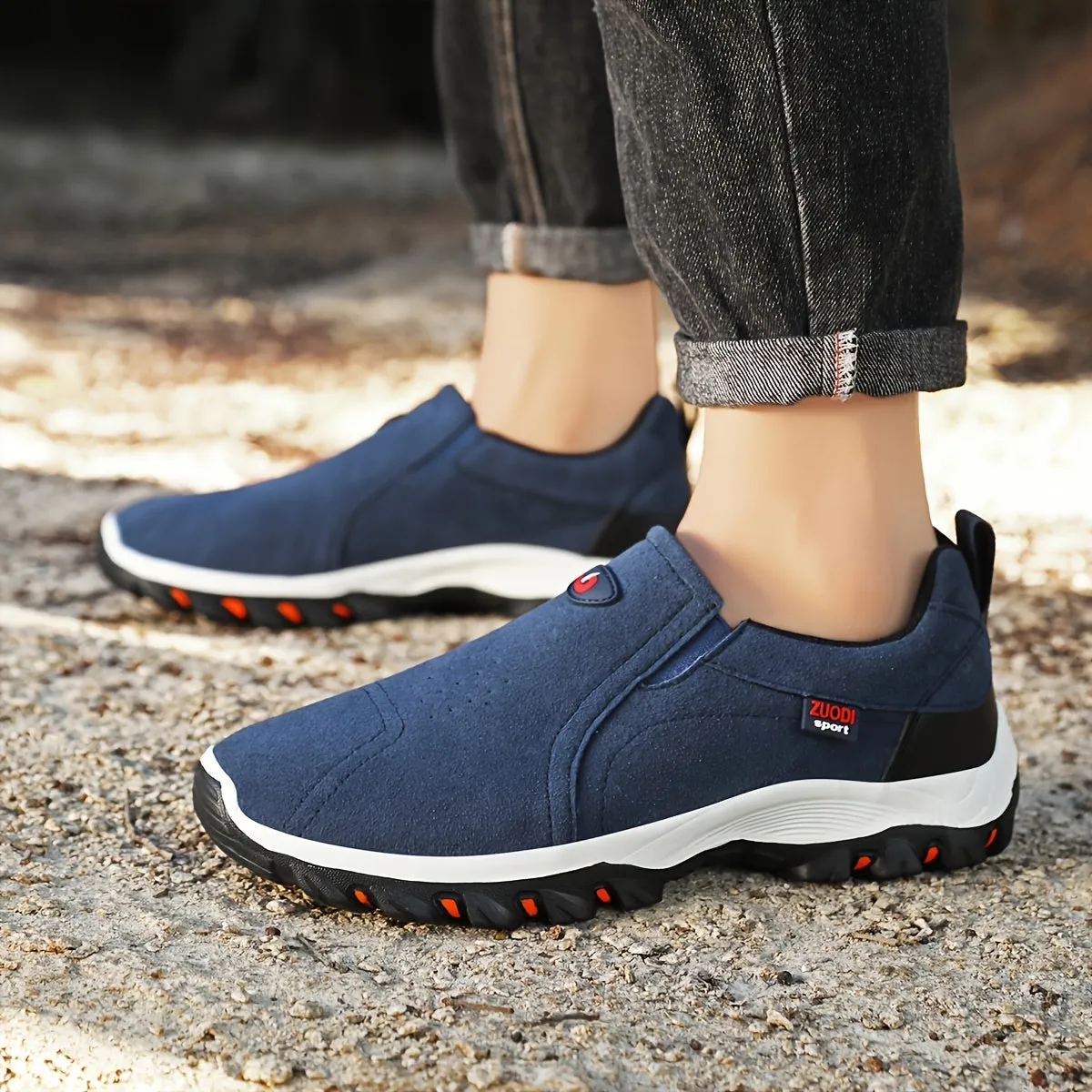 Comfy Non Slip Solid Color Slip On Sneakers for Men
