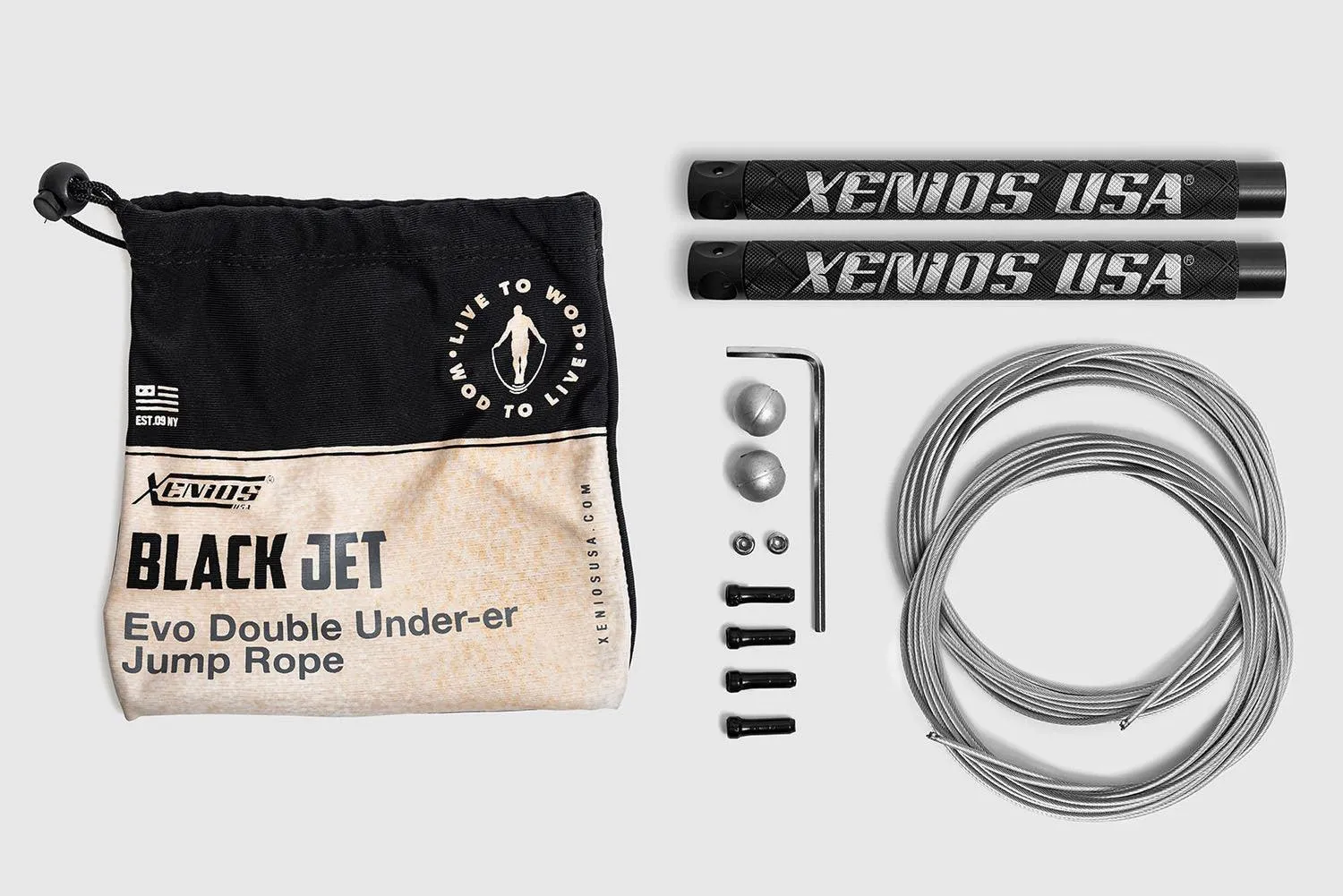 CORDA SALTO XENIOS USA CORDE EVO HIGH SPEED DOUBLE UNDER JUMP ROPE 2.0