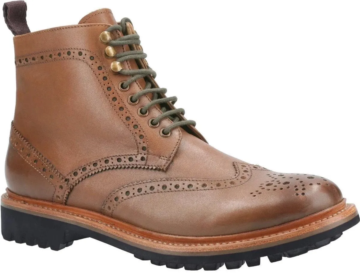 Cotswold Rissington Commando Mens Leather Brogue Boots