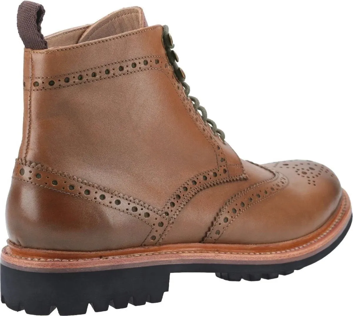 Cotswold Rissington Commando Mens Leather Brogue Boots