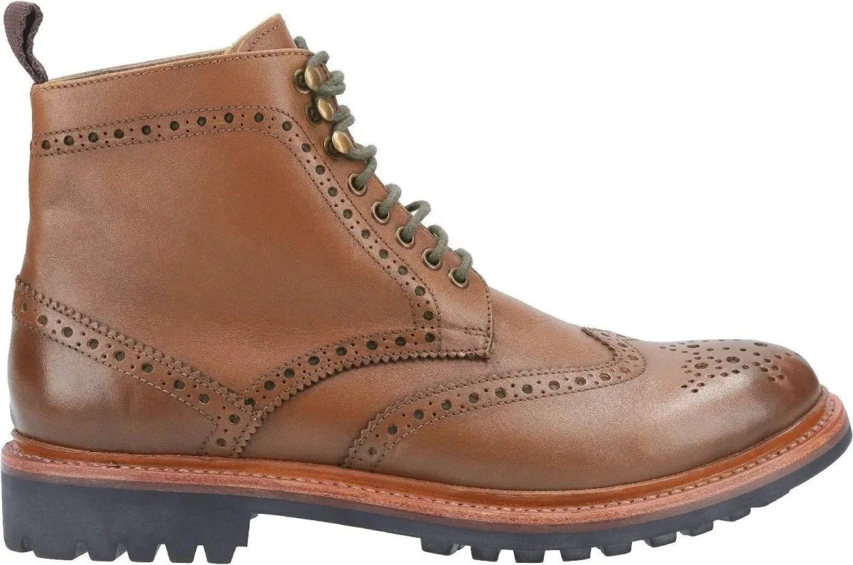 Cotswold Rissington Commando Mens Leather Brogue Boots