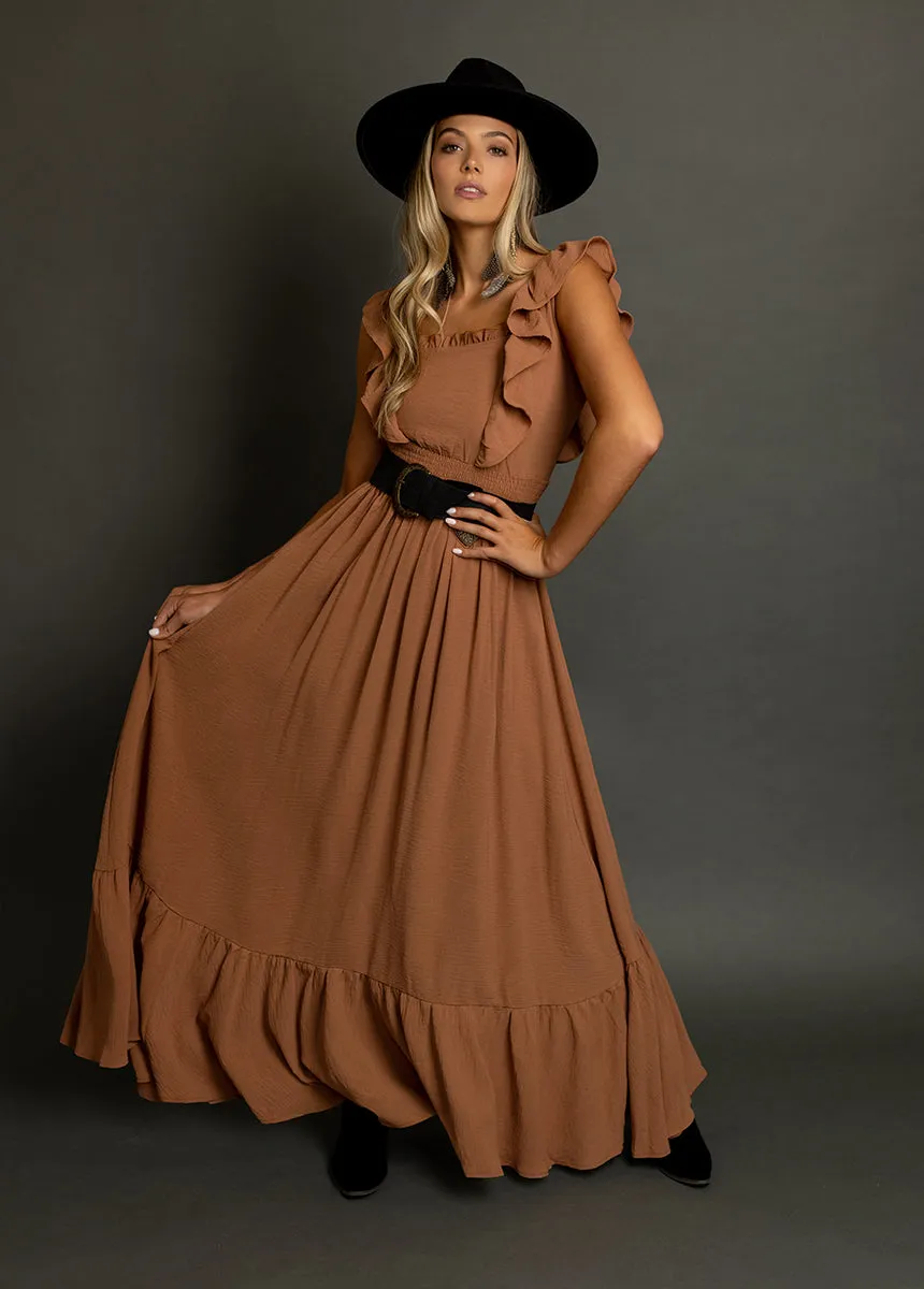 Dawn Dress in Camel
