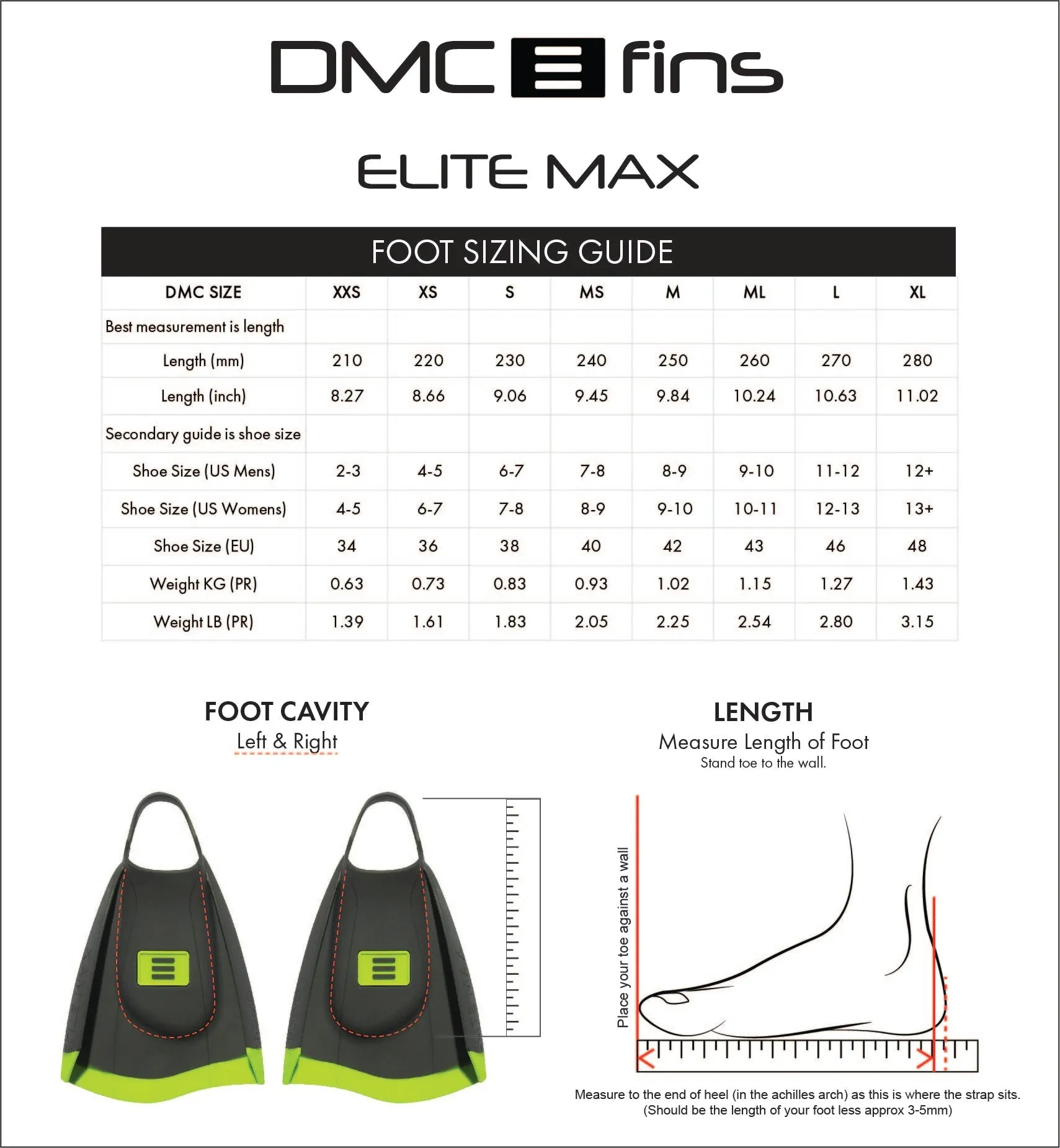 DMC Elite Max training fins - Black/Red
