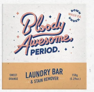 Down Under Wash Co Bloody Awesome Period Laundry Bar & Stain Remover 150g