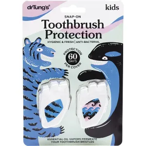 Dr Tungs Snap On Kids Toothbrush Protectors 2 Pack