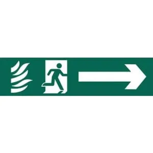 Draper Running Man Arrow Right' Safety Sign Dr-73164