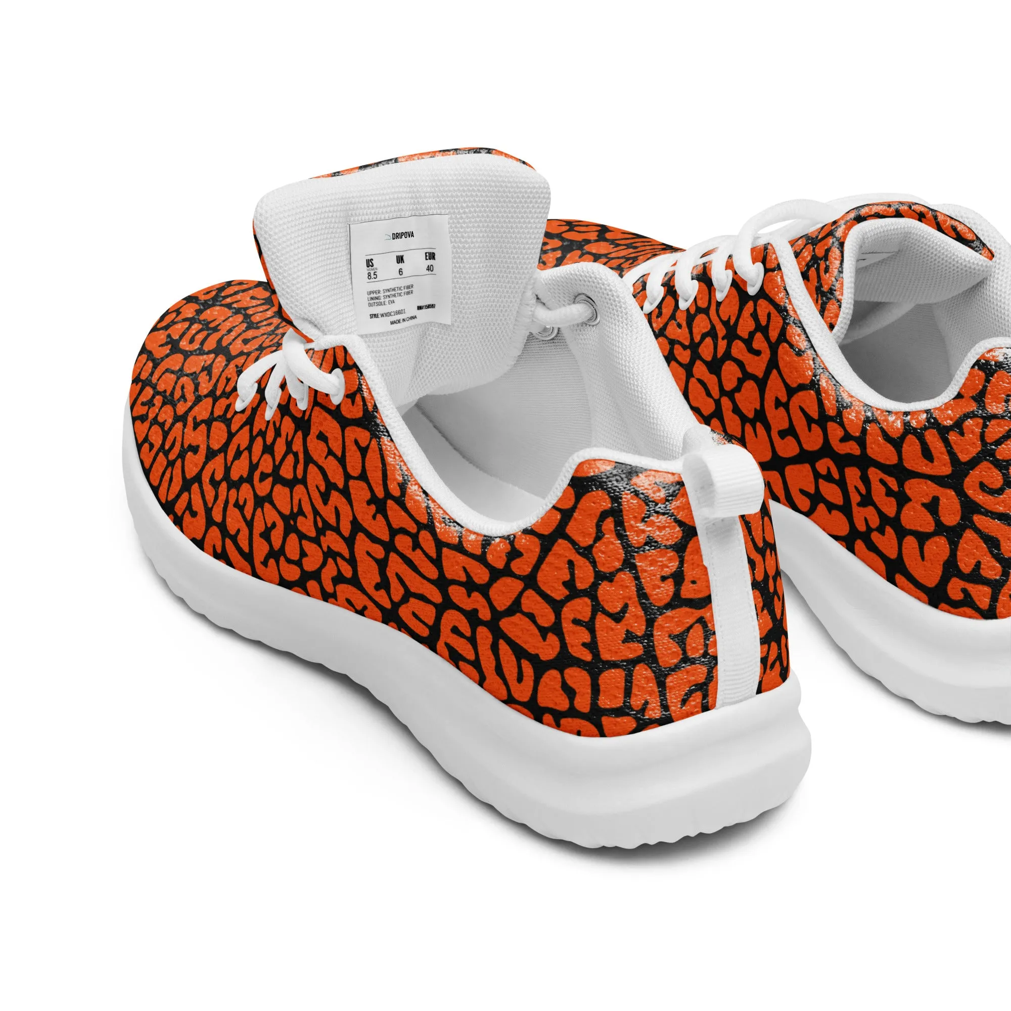 Dusky Crackle Pattern Athletic Shoes