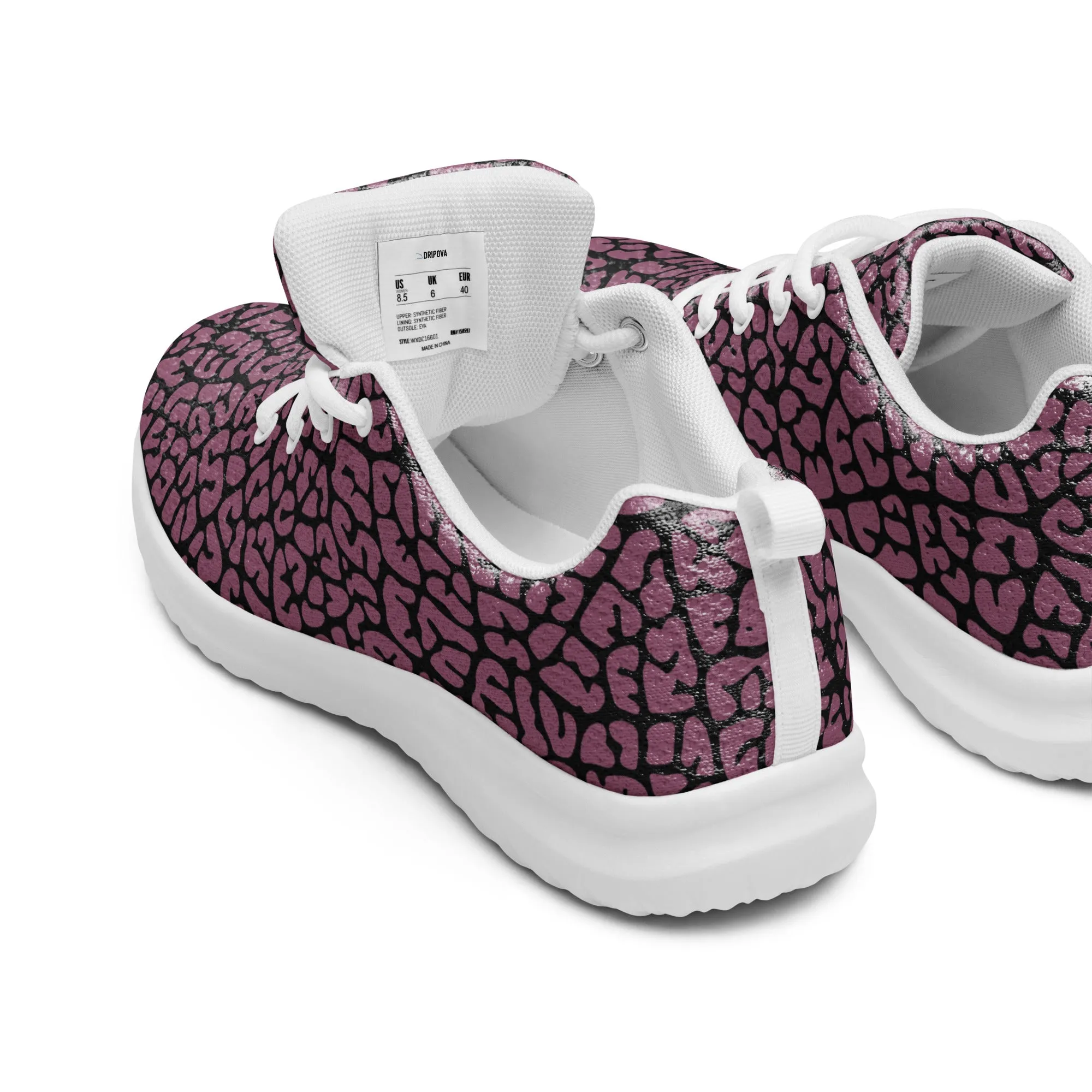 Dusky Crackle Pattern Athletic Shoes