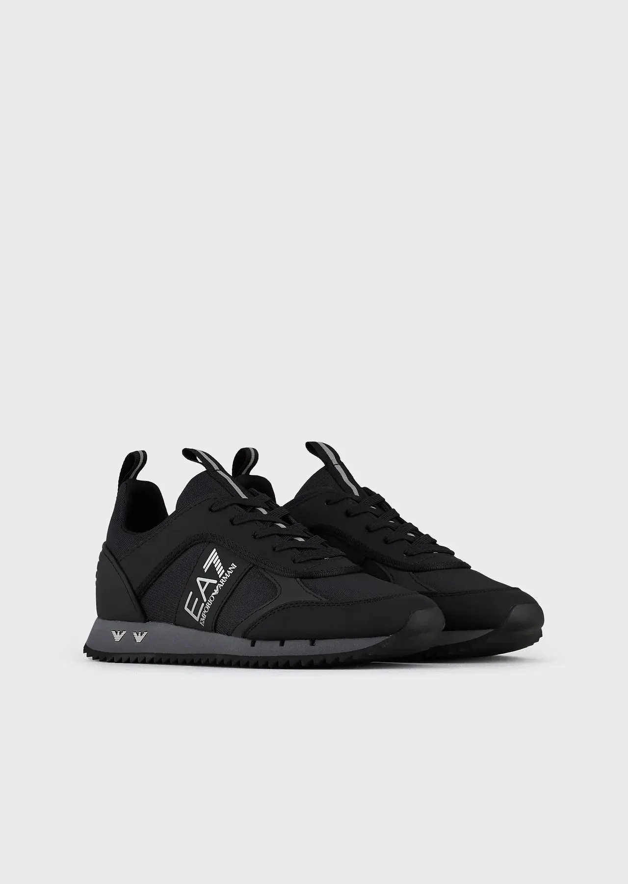 EA7 Emporio Armani X8X027 Woven Trainers Black / Irongate